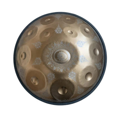 MiSoundofNature Mandala Pattern Handmade Customized Stainless Steel HandPan Drum D Minor Sabye Scale 22 Inch 9/10/12 Notes Featured, Available in 432 Hz and 440 Hz - HLURU.SHOP