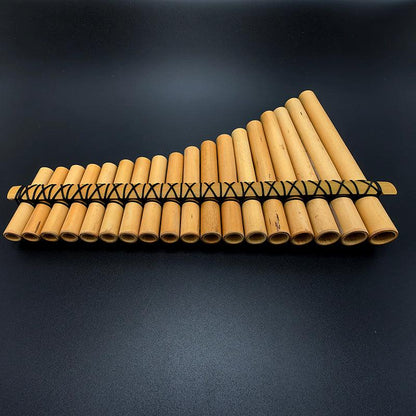 Pan Flute 18 Pipes Pan Pipe B Tone Bamboo flute instrument For Beginners - HLURU.SHOP