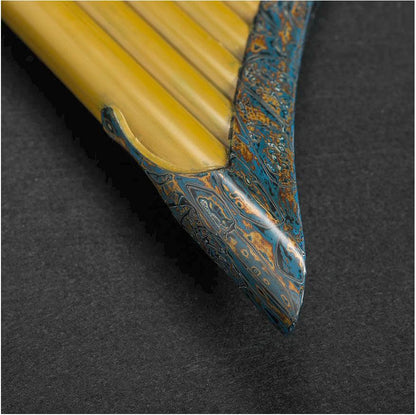 Pan Flute Panpipe Hand Painted Expert Level Art Panpipes Folk Instrument Collectible Pipe Flute - HLURU.SHOP