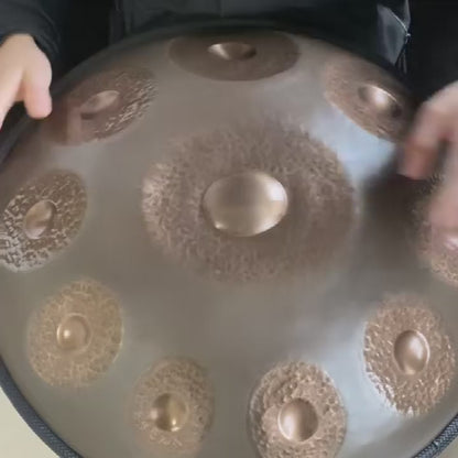 MiSoundofNature カスタム手作りハンドパン F3 ローピグミー 22 インチ窒化鋼instrument hang drum