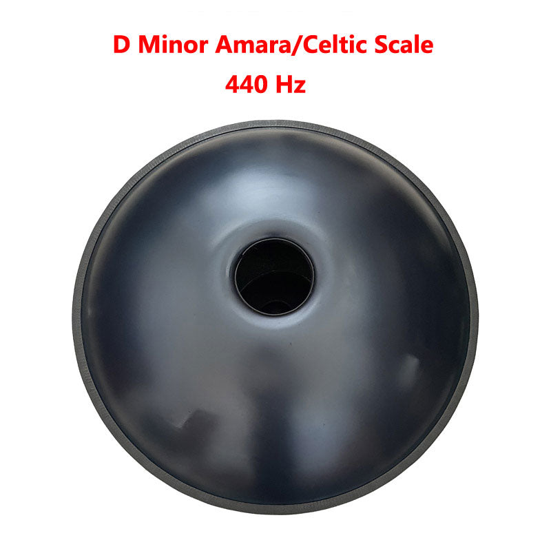 Mandala Pattern Handmade HandPan Drum D Minor Amara Scale 22 Inch 9 Notes, Available in 432 Hz and 440 Hz, High-end Nitride Steel Percussion Instrument