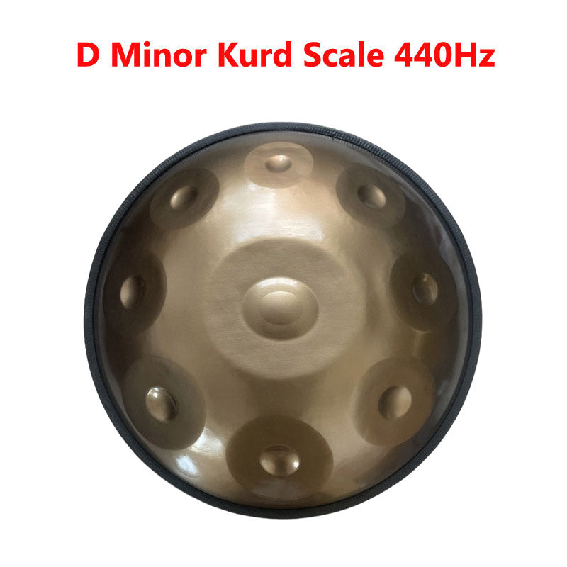 HLURU Handpan Hand Pan Drum D Key 22 Inch 9 Notes High-end Stainless Steel, Available in 432 Hz and 440 Hz