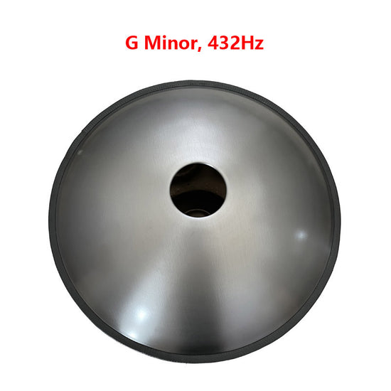 Mini Handpan Drum Stainless steel Hand Pan Drum in Kurd Scale G Minor 9 Notes 18 Inches 432 Hz and 440 Hz - Datura Flowers