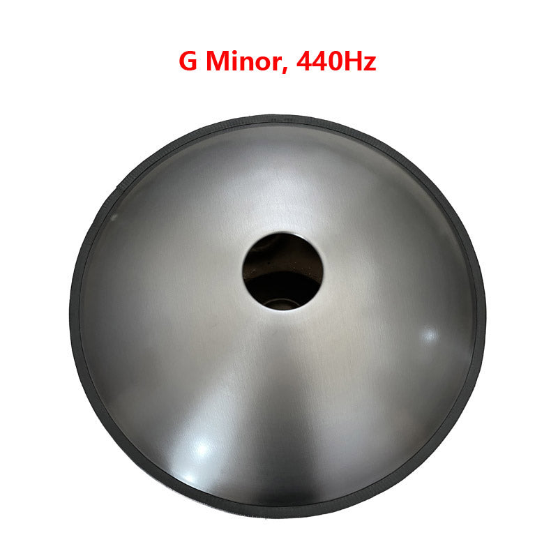 Mini Handpan Drum Stainless steel Hand Pan Drum in Kurd Scale G Minor 9 Notes 18 Inches 432 Hz and 440 Hz - Datura Flowers