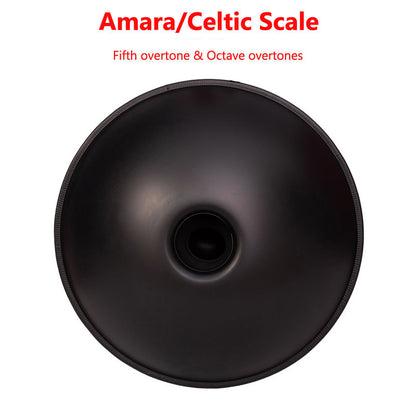 Lighteme Handpan Drum 22 Inch 12 Notes Kurd / Celtic Scale, D Minor / C Major Nitride Steel Percussion Instrument, Available in 432 Hz and 440 Hz