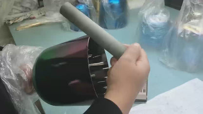 Farbverlauf Rosa Grün Kristall Schüssel Mit Griff Chakra Farbige Quarz Kristall Sound Therapie Schalen