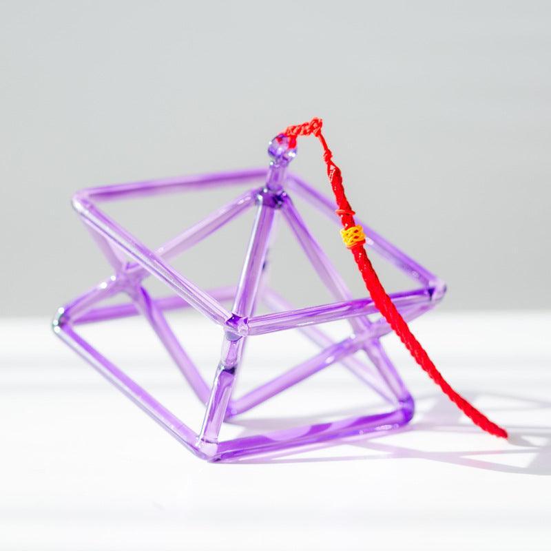 Quartz Merkaba Crystal Pyramid Sound Healing Purple Merkaba Chakra Singing Bowls - HLURU.SHOP
