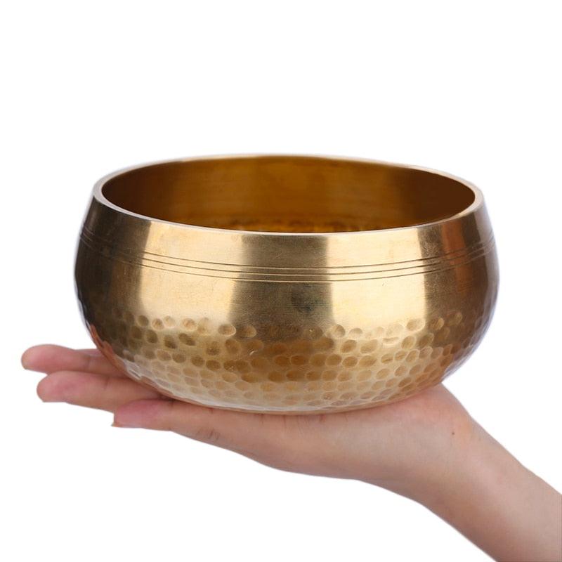 Raindrop Sound Bowl Tibetan Handmade Singing Bowl Yoga Meditation Brass Crafts Music Singing Bowl - HLURU.SHOP