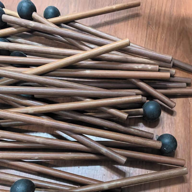 [1 Pair] Solid Wood Drumsticks For Steels Tongue Drums - HLURU.SHOP
