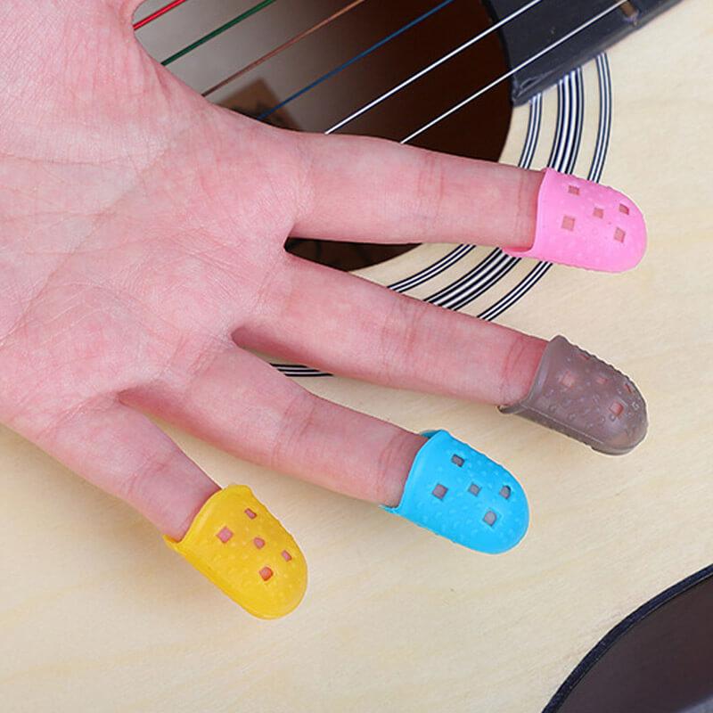 (10 Pcs) MiSoundofNature Silicone Protective Finger Cover For Stringed Instruments - Kalimba Thumb Piano, Lyre Harp And Guitar - HLURU.SHOP