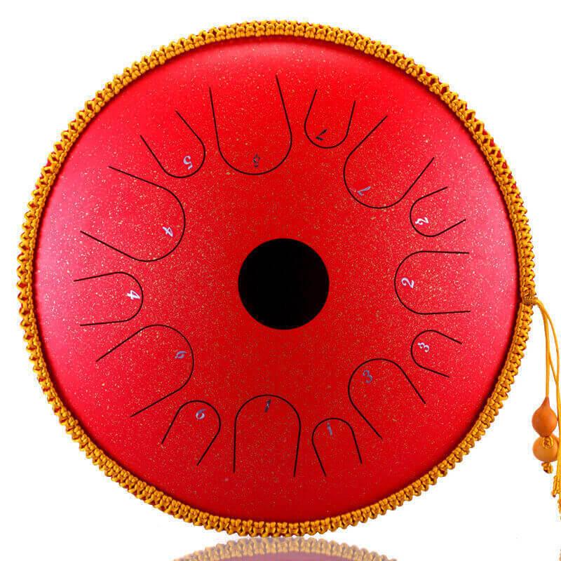 HLURU Professional Performance Copper Disc Steel Tongue Drum 14 Inches 14 Notes C Key Butterfly Drum - HLURU.SHOP