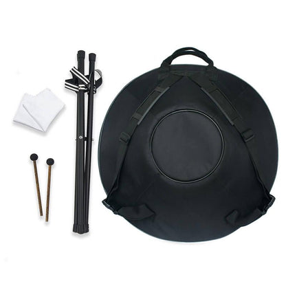 AS TEMAN Handpan Black-Hole 10 Notes D Minor Scale Blue hangdrum with gift set - HLURU.SHOP