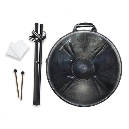 AS TEMAN Handpan Black-Hole 9 Notes E Halcyon Scale | Same as Ethereal in E. | hangdrum with gift set - HLURU.SHOP