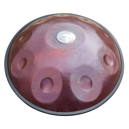 AS TEMAN Handpan CHAOS 10 Notes D Minor Scale Fuchsia hangdrum with gift set - HLURU.SHOP