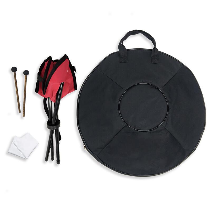 AS TEMAN Handpan Mini 18 Inches Pure Golden 9 Notes G minor Hangdrum with gift set - HLURU.SHOP