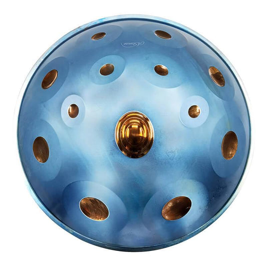 AS TEMAN Handpan NJ Star 13 Notes D Minor Scale Blue hangdrum with gift set - HLURU.SHOP