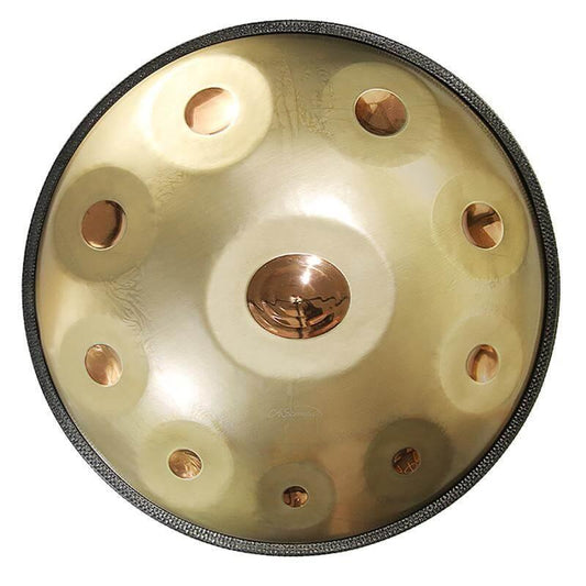 AS TEMAN Handpan Polaris 10 Notes D Minor Scale Golden hangdrum with gift set - HLURU.SHOP