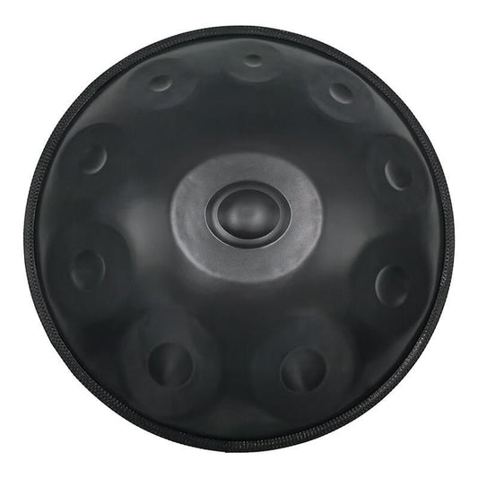 AS TEMAN Handpan Pure Black 10 Notes D Minor Scale Hangdrum with gift set - HLURU.SHOP