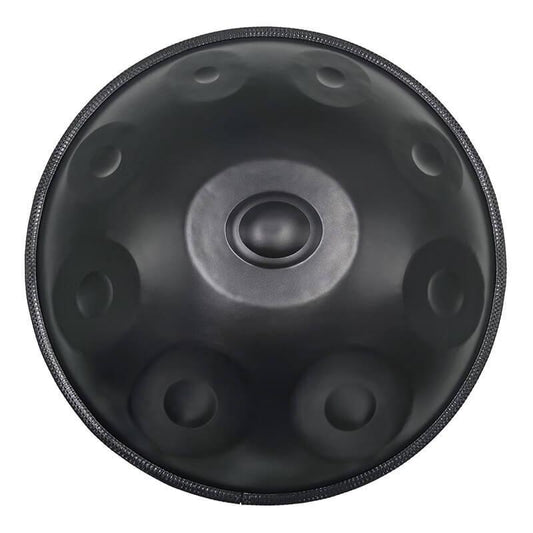 AS TEMAN Handpan Pure Black 9 Notes D Minor Scale Hangdrum with gift set - HLURU.SHOP