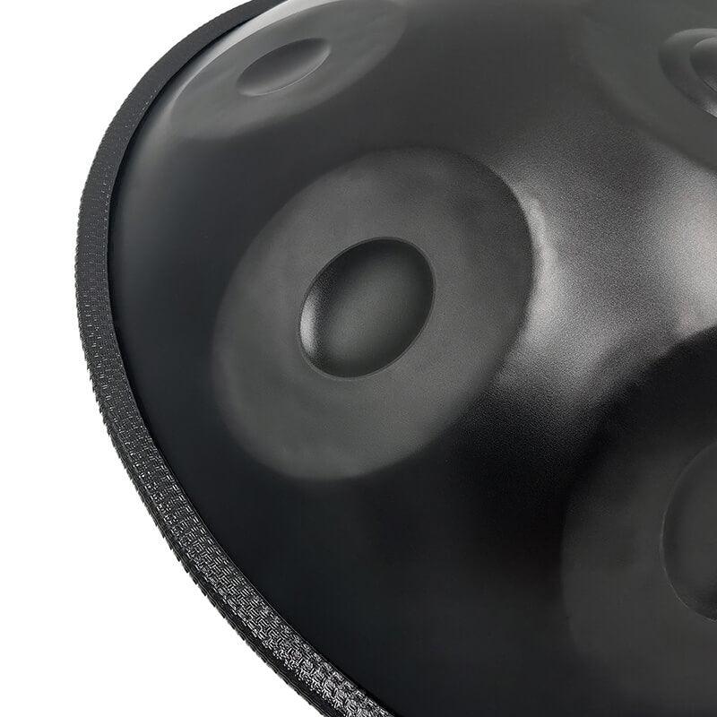 AS TEMAN Handpan Pure Black 9 Notes D Minor Scale Hangdrum with gift set - HLURU.SHOP