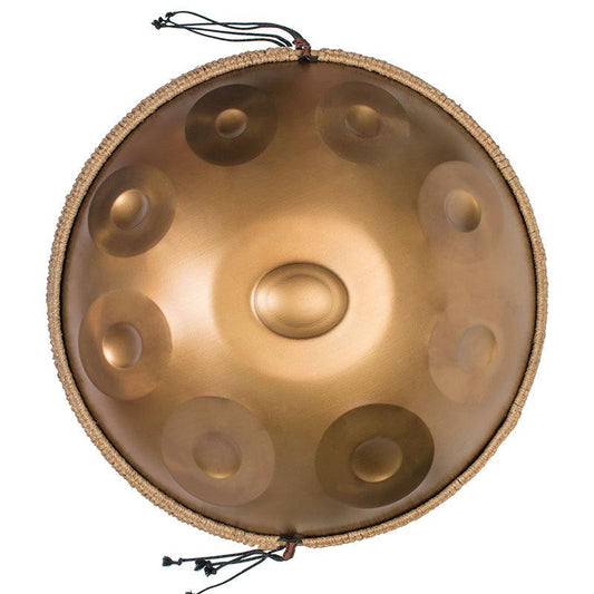 AS TEMAN Handpan Pure Golden 9 Notes D Minor Scale Hangdrum with gift set - HLURU.SHOP