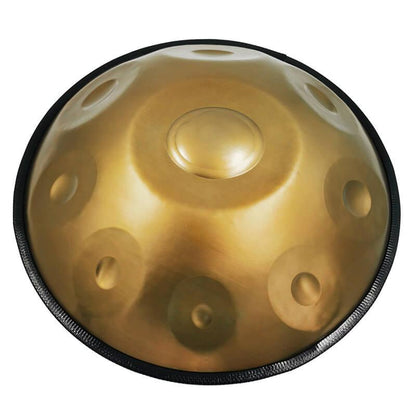 AS TEMAN Handpan Pure Golden 9 Notes F2 Low Pygmy Scale Hangdrum with gift set - HLURU.SHOP