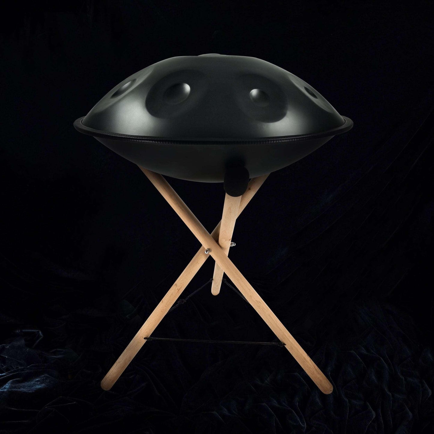 AS TEMAN | Handpan Stand Wooden Handpan Stand | Handpan support tripod wood color - HLURU.SHOP