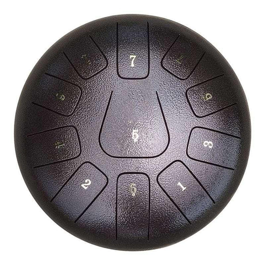 AS TEMAN Steel Tongue Drum | 10 Inch 11 Notes Tank Drum for Yoga & Meditation with gift set | Personalized Lettering - HLURU.SHOP