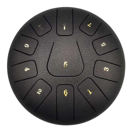 AS TEMAN Steel Tongue Drum | 12 Inch 11 Notes Tank Drum for Yoga & Meditation with gift set | Personalized Lettering - HLURU.SHOP