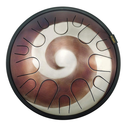 AS TEMAN Steel Tongue Drum | Comet Universe Series Tank Drum for Yoga & Meditation with gift set | 14 Inch 14 Notes Brown - HLURU.SHOP