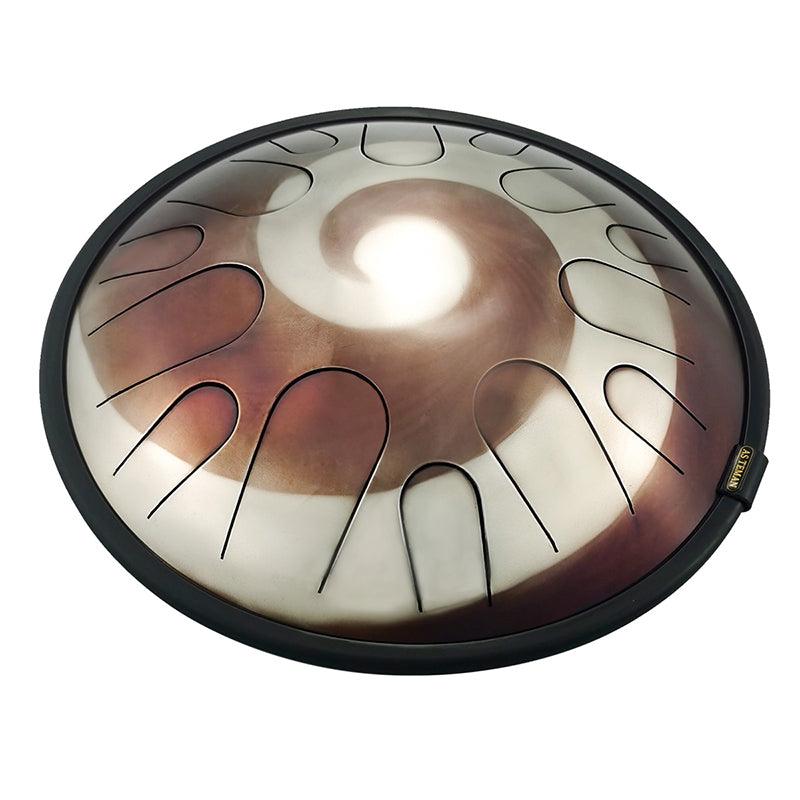 AS TEMAN Steel Tongue Drum | Comet Universe Series Tank Drum for Yoga & Meditation with gift set | 14 Inch 14 Notes Brown - HLURU.SHOP