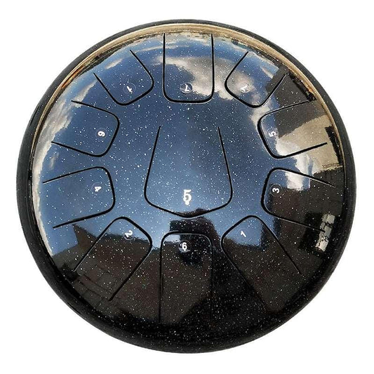 AS TEMAN Steel Tongue Drum | Starry Sky Series Tank Drum for Yoga & Meditation with gift set | Black multiple sizes - HLURU.SHOP