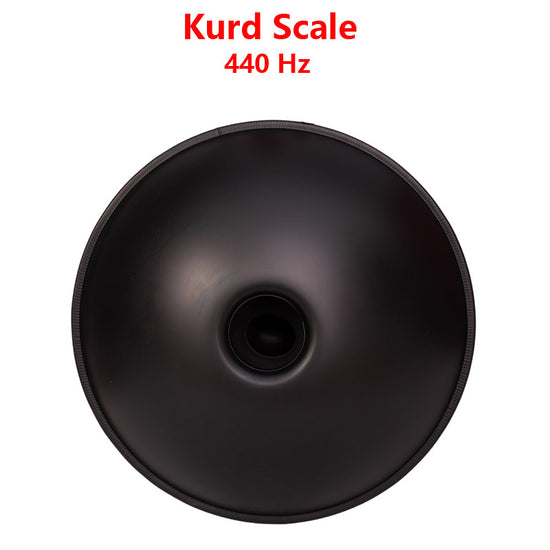 HLURU Hand Pan Drum 22 Inches 10 Tones Kurd Scale D Minor Featured High-end Nitride Steel Handmade Performance Sound Healing Handpan, Available in 432 Hz and 440 Hz