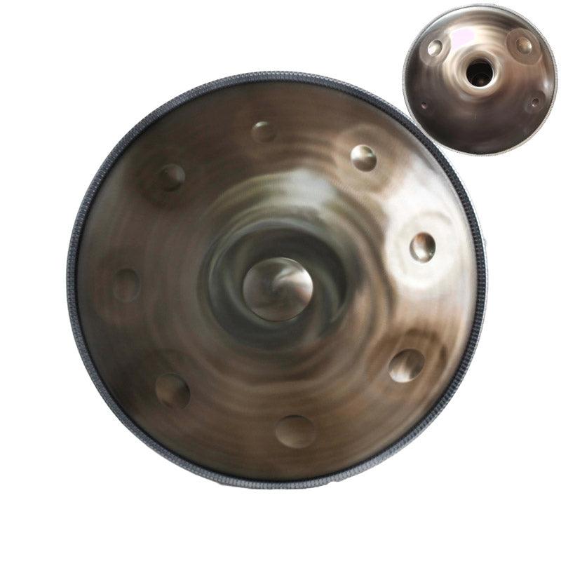 Customized Mountain Rain D Minor Kurd 22 Inch 13 (9+4) Notes Stainless Steel Handpan Drum, Available in 432 Hz and 440 Hz, High-end Percussion Instrument - HLURU.SHOP