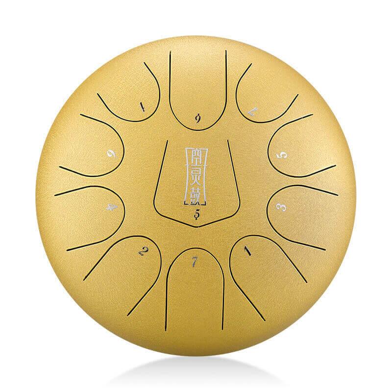 HLURU 2021 New 10 Inch 11 Note D Key Triangle Style Alloy Steel Tongue Drum - 10 Inches / 11 Notes - HLURU.SHOP