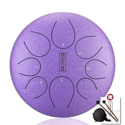 HLURU Alloy Steel Tongue Drum 8 Tone F Key Round Tongue For Children - 8 Inches / 8 Notes - HLURU.SHOP