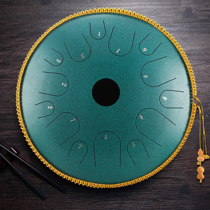 HLURU Class A Professional Performance Alloy Copper Disc Steel Tongue Drum 14 Inches 14 Notes C Key Butterfly Drum - HLURU.SHOP