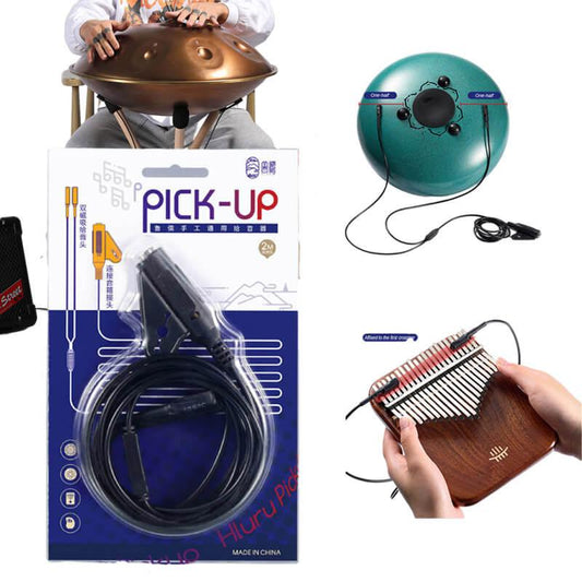 Hluru Dual Magnetic Universal Sound High Reproduction Pickups For Handpan Drums, Steel Tongue Drums Kalimba Thumb Piano And Lyre Harp - HLURU.SHOP
