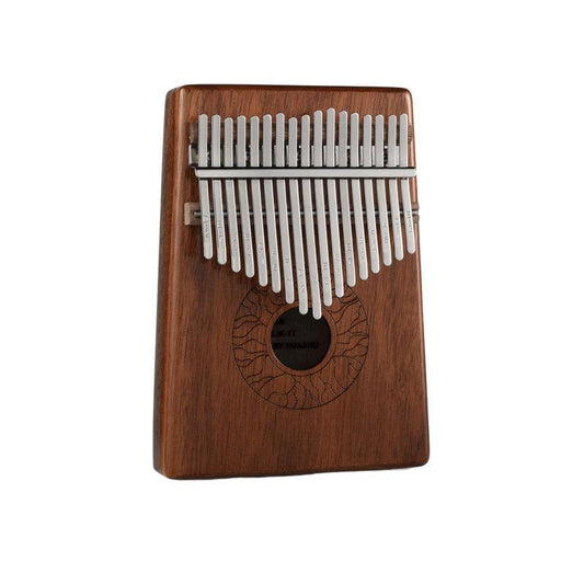 HLURU Huashu 17 Key Hollow Kalimba Thumb Piano, Acacia Round Hole Opening Box Resonace Single Board Trepanning C Tone Kalimba Instrument - HLURU.SHOP