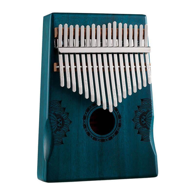 HLURU Huashu 17 Key Hollow Kalimba Thumb Piano, Mahogany Core Armrest Round Hole Opening Box Resonace Single Board Trepanning C Tone Kalimba Instrument - HLURU.SHOP