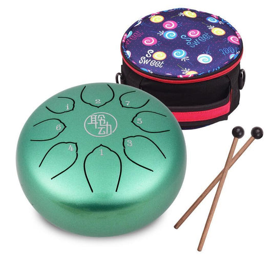 HLURU Huashu Alloy Steel Tongue Drum 8 Inch 8-Notes C-Key Percussion Instrument - HLURU.SHOP