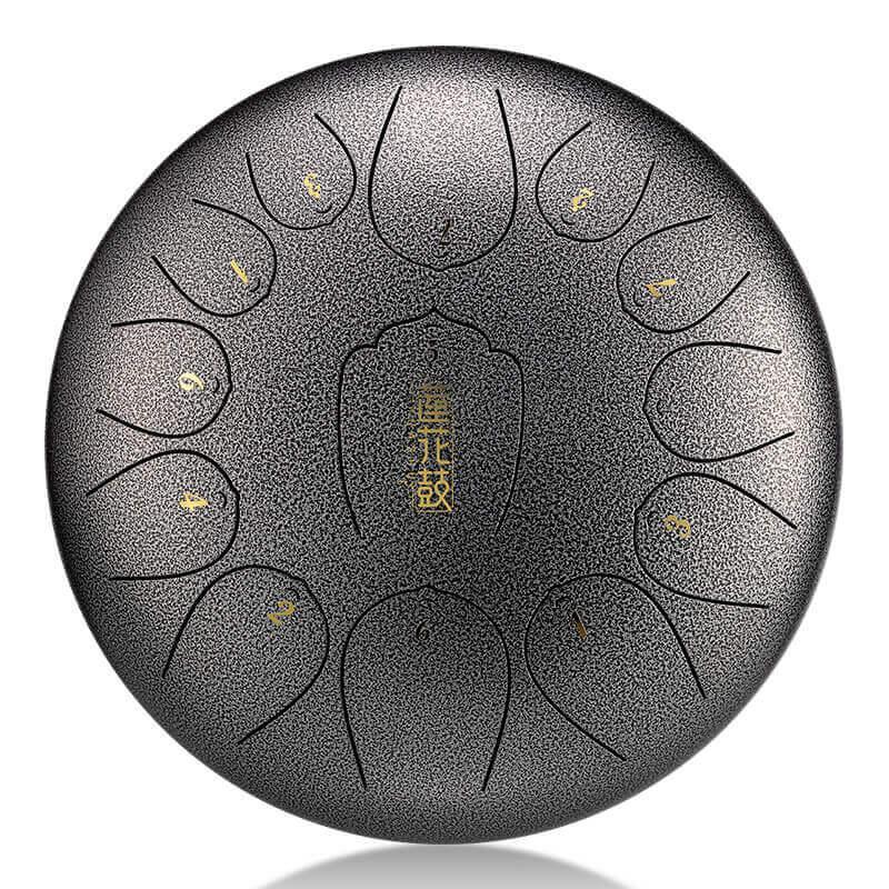 HLURU Huashu Upgrade Lotus Carbon Steel Tongue Drum 12'' 13 Tone C Key - 12 Inches / 13 Notes (11 colors) - HLURU.SHOP