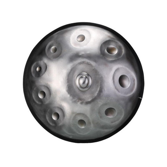 HLURU Level C Upgrade Space Silver Kurd Scale D Minor 22 Inch 10 Notes 1.2mm Stainless Steel Handpan Drum, Available in 440 Hz, High-end Percussion Instrument - HLURU.SHOP