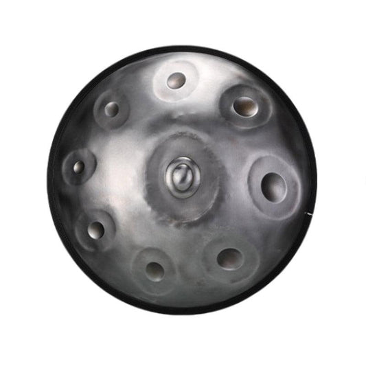 HLURU Level C Upgrade Space Silver Kurd Scale D Minor 22 Inch 9 Notes 1.2mm Stainless Steel Handpan Drum, Available in 440 Hz, High-end Percussion Instrument - HLURU.SHOP