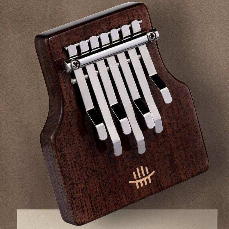 HLURU Mini 7 Key Chord Hollow Thumb Piano Kalimba, American Black Walnut Box Resonace Portable Finger Piano C Tone With a Hole at The Bottom - HLURU.SHOP