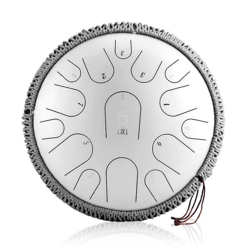 HLURU Pearl Paint Titanium Steel Tongue Drum C Major D Major 14 Inch 15 Note Percussion Instrument For Yoga Meditation - HLURU.SHOP