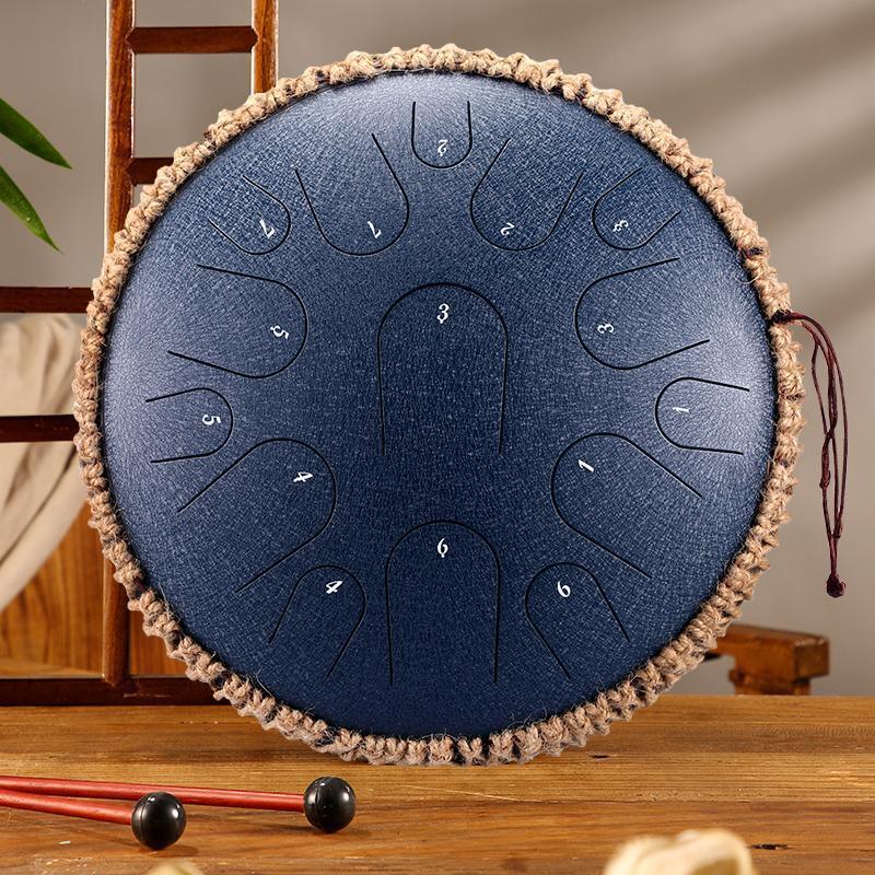 HLURU Professional Performance Titanium Steel Tongue Drum 13 Inches 15 Notes D Major C Major - HLURU.SHOP