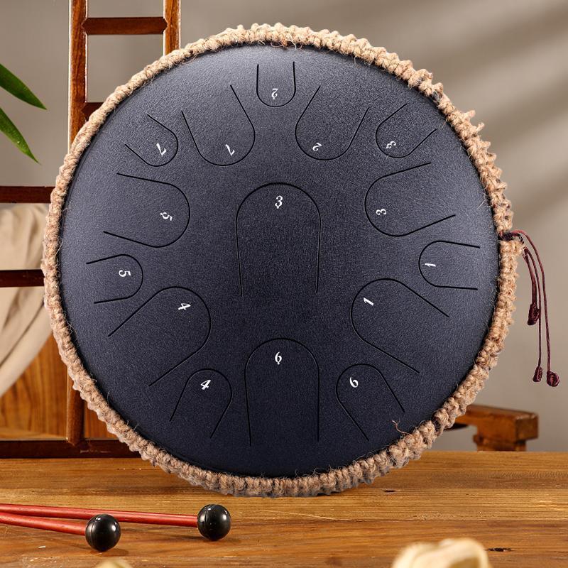 HLURU Professional Performance Titanium Steel Tongue Drum 13 Inches 15 Notes D Major C Major - HLURU.SHOP