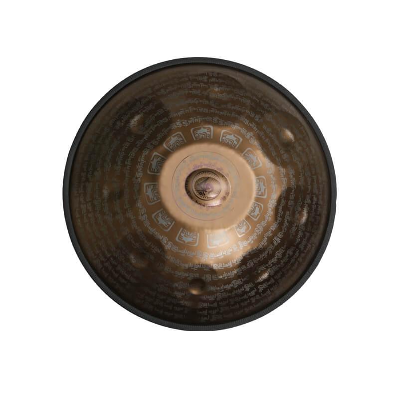 MiSoundofNature Customized Sanskrit C Major 22 Inch 9/10/12 Notes Stainless Steel / Nitride Steel Handpan Drum, Available in 432 Hz & 440 Hz - HLURU.SHOP