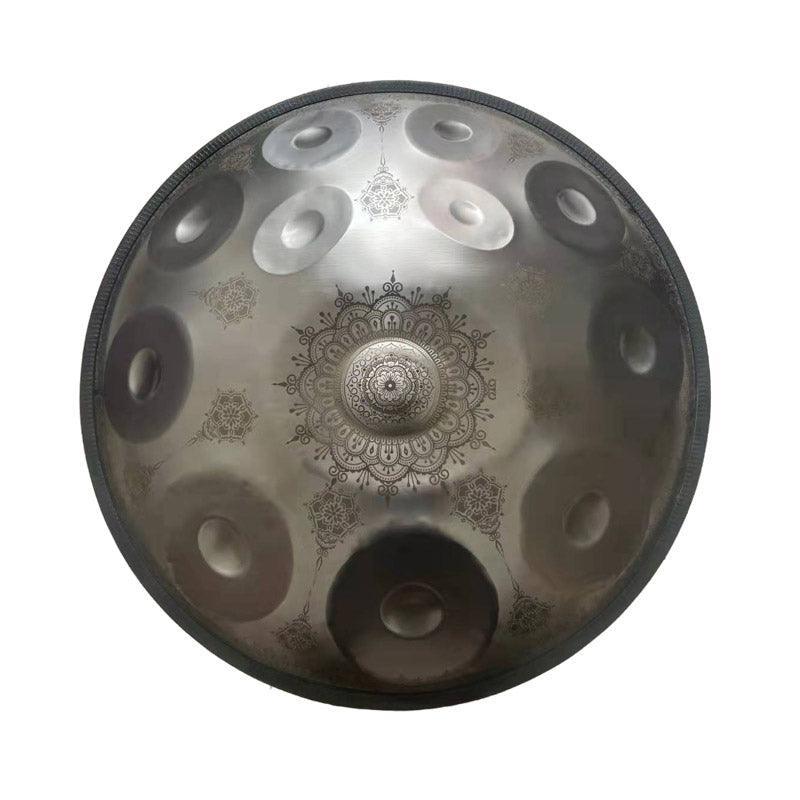 MiSoundofNature Mandala Pattern Stainless Steel Handpan Drum High-end 22 Inch 12 Notes D Minor Kurd Celtic Scale / C Major, Available in 432 Hz and 440 Hz - HLURU.SHOP